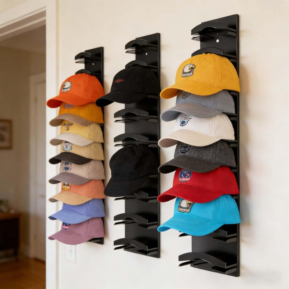 Cap Holder with Canopy for Wall Mounted 2 Pcs Black Packaging status original