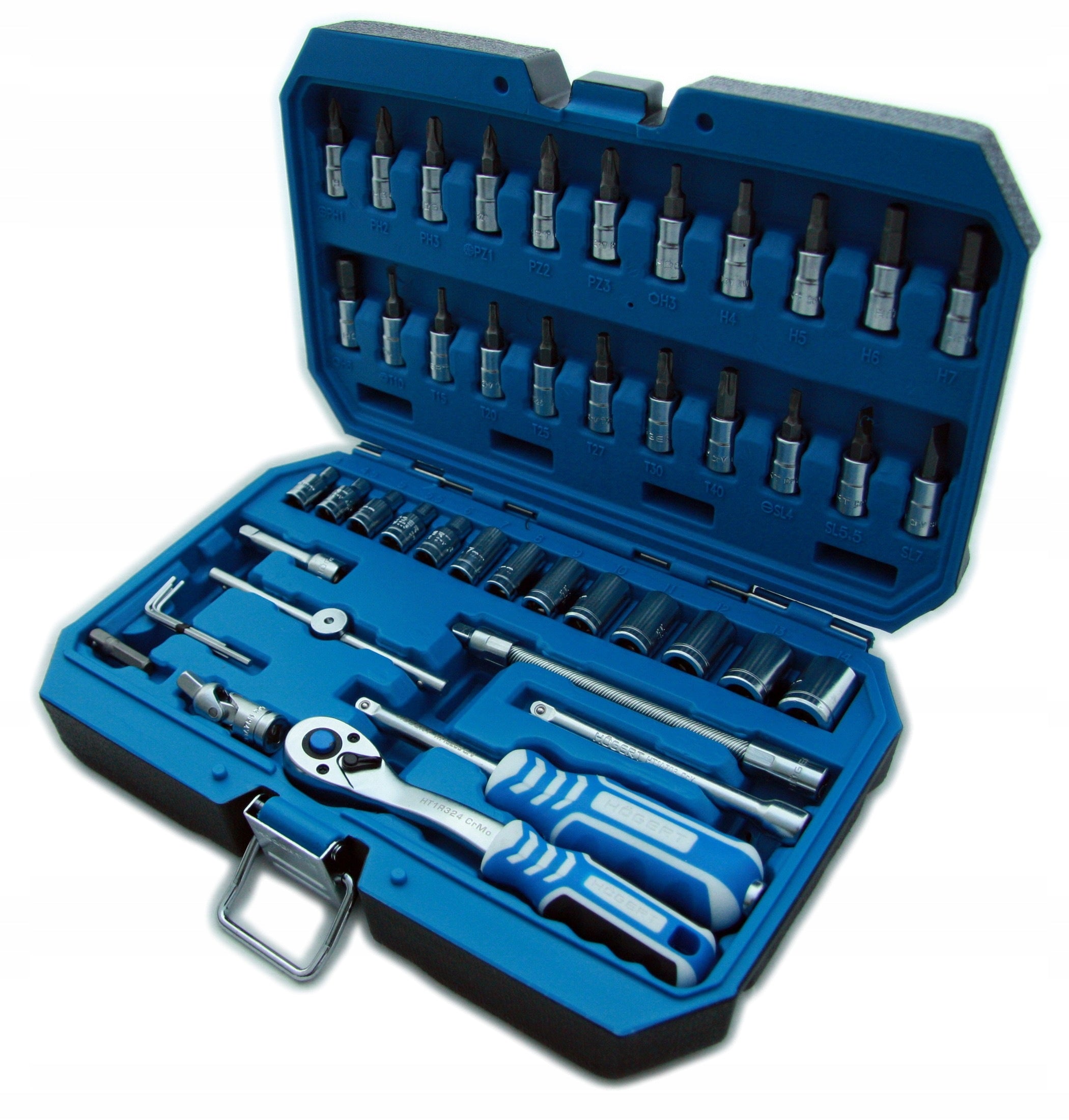 Cap socket wrenches 1/4'' set 46 pcs HT1R416 HOEGERT Brand no brand