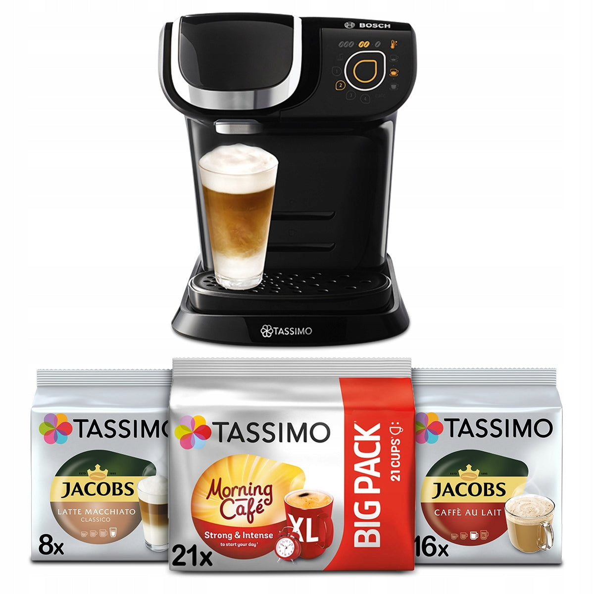 Capsule maker Bosch Tassimo My Way BLACK + 3x Tassimo