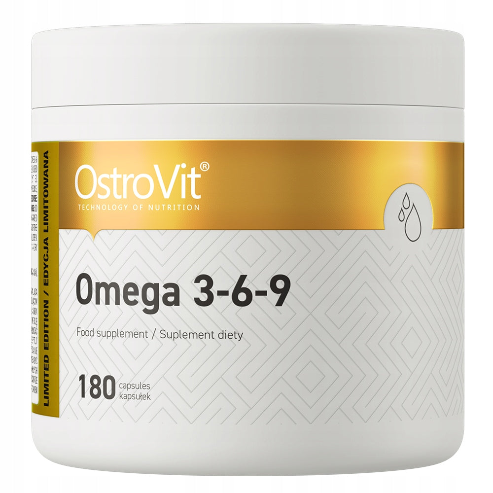 Capsules OstroVit Omega 3-6-9 180caps FATTY ACIDS Fish Oil Vitamin E