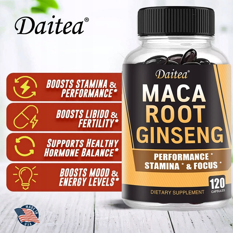 Capsules with maca root and ginseng – increase libido, improve howling Packaging status original