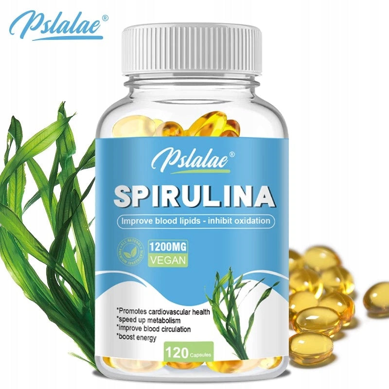 Capsules with spirulina 1200 mg – Detox, weight loss, immunity, superfood, Packaging status original