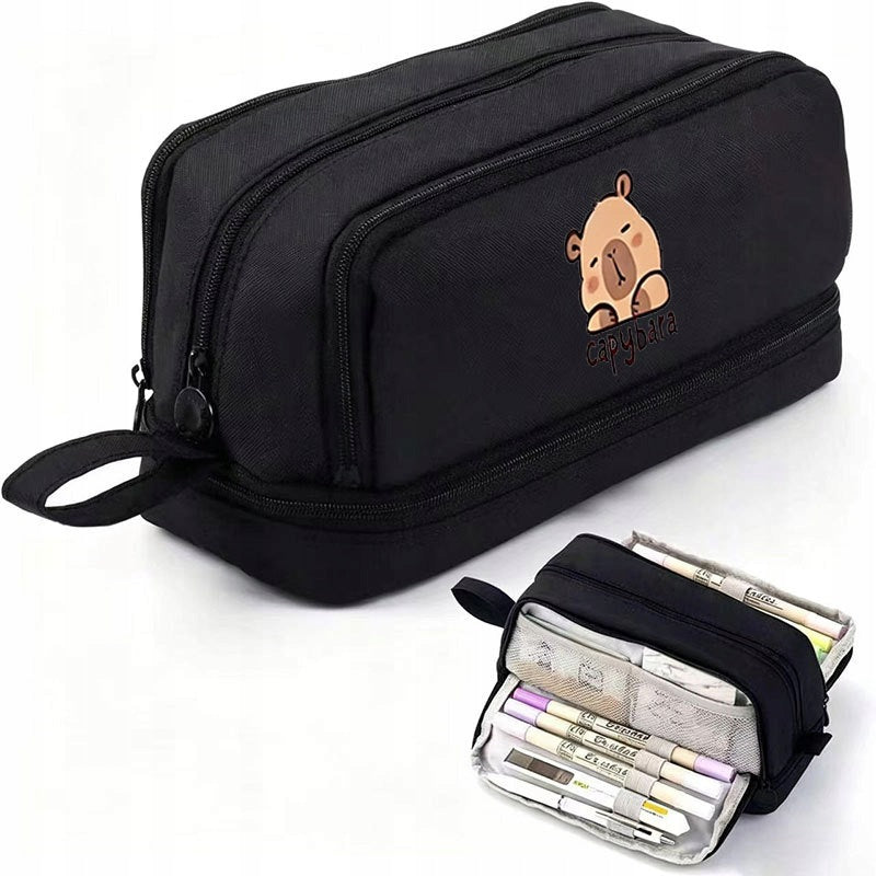 Capybara Large Capacity High-Value Creative Stationery Storage Bag Type multi compartment