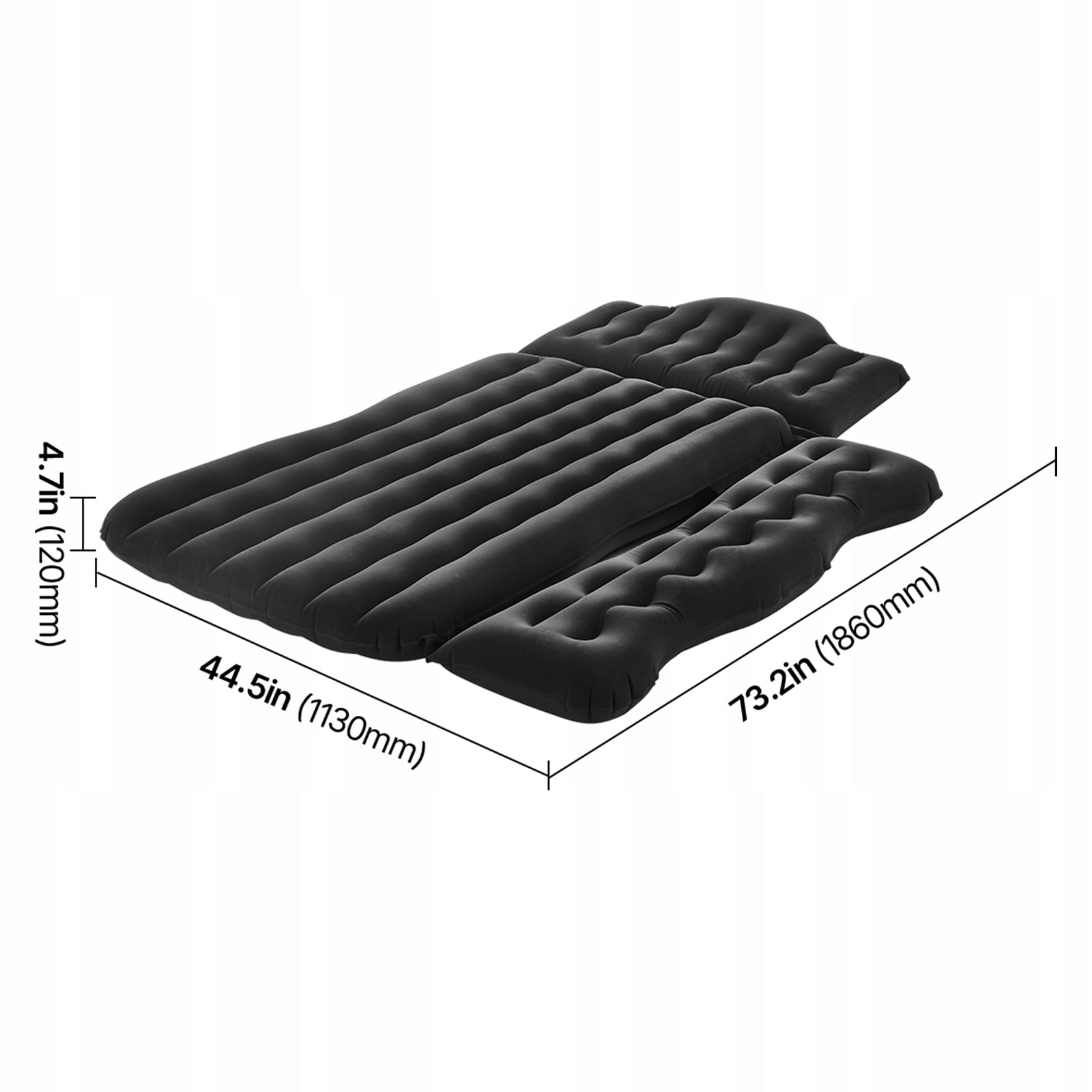 Car Air Mattress Inflatable Car Camping Travel Sleeping Bed SUV MPV Sedan Color black