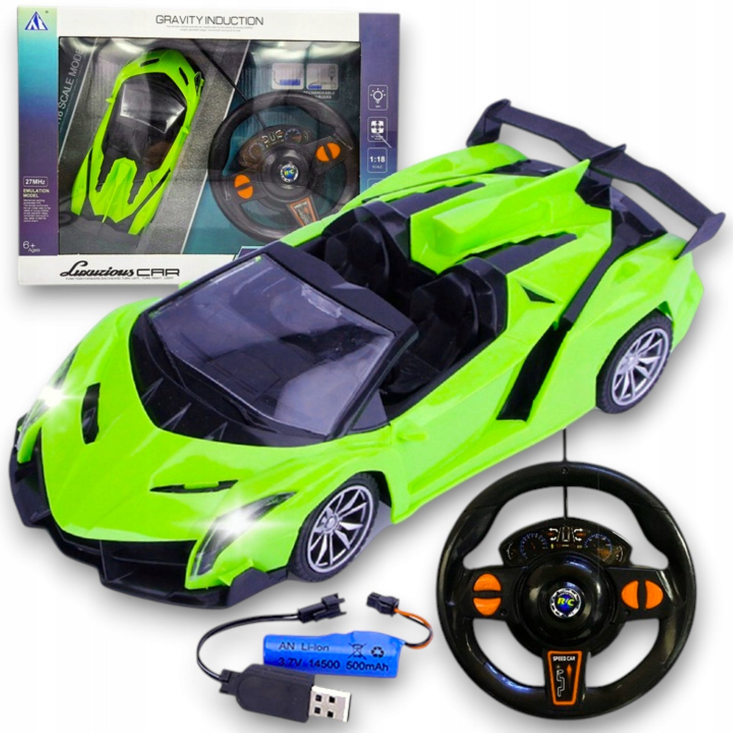 Car Auto Remote Controlled RC Car Fast Durable Large Steering Wheel