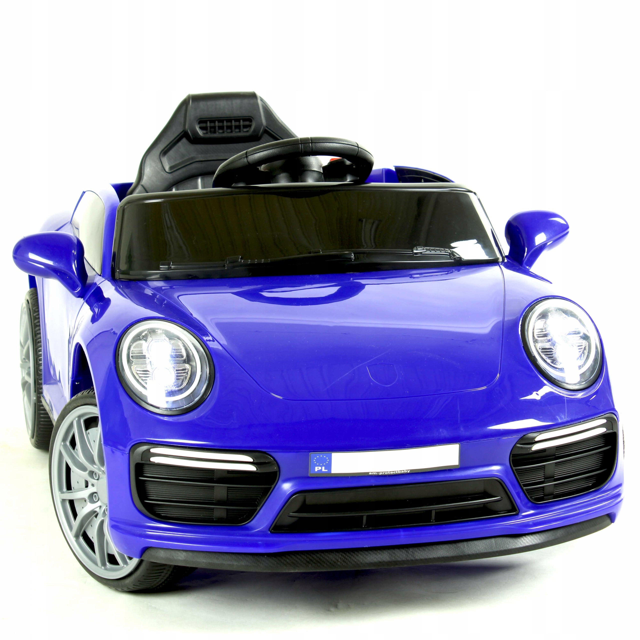 Car Battery Operated Car, Music, Red, Blue Vehicle width 53 cm