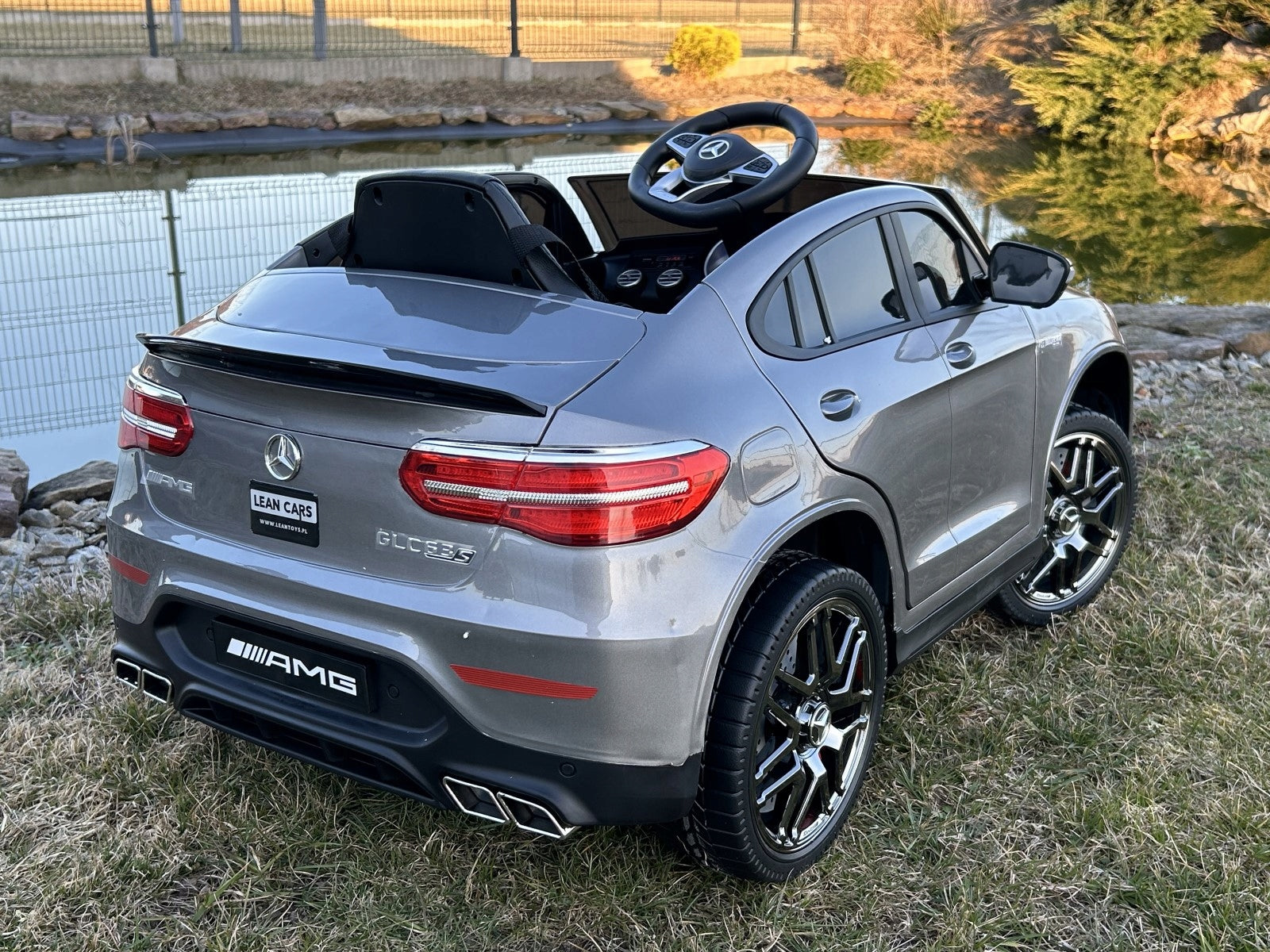 Car Battery Operated Mercedes GLC 63S Lacquer 4x4 180 Watt Silver Lacquered Kid's age 3+ years