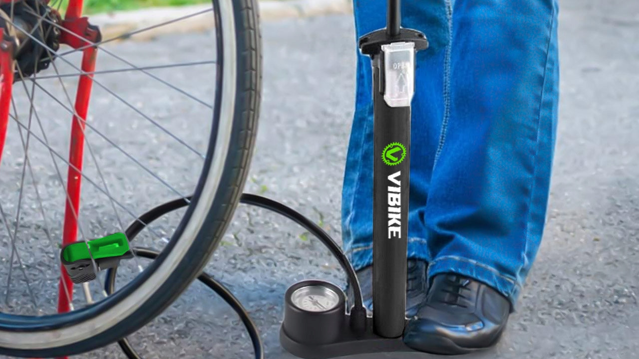 Car Bicycle Pump with Pressure Gauge for Bike Hand Floor Balls Brand Vibike