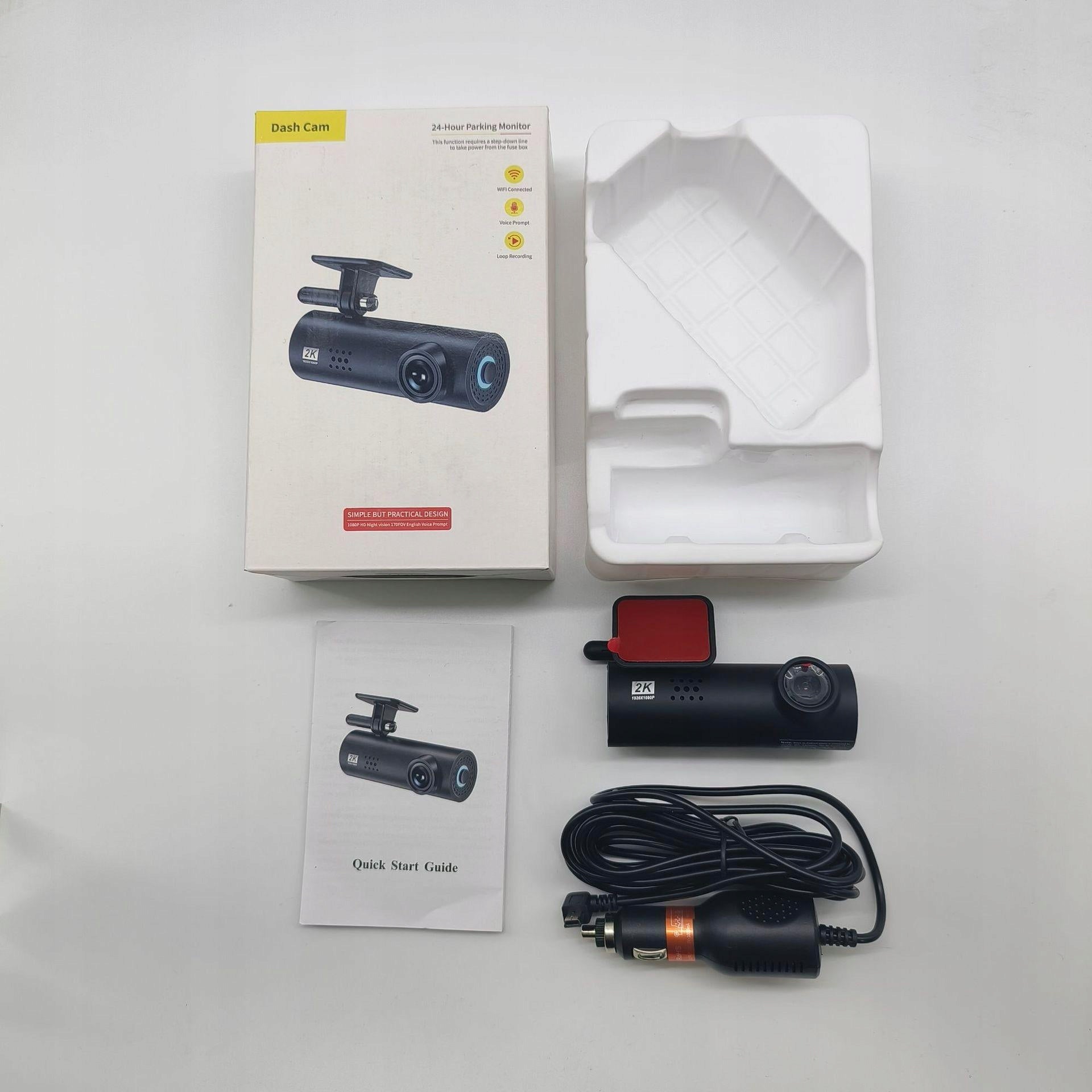 Car Camera 18P Car Camera G Transducer 24 Hours Parking Mode Collision Batteries included no