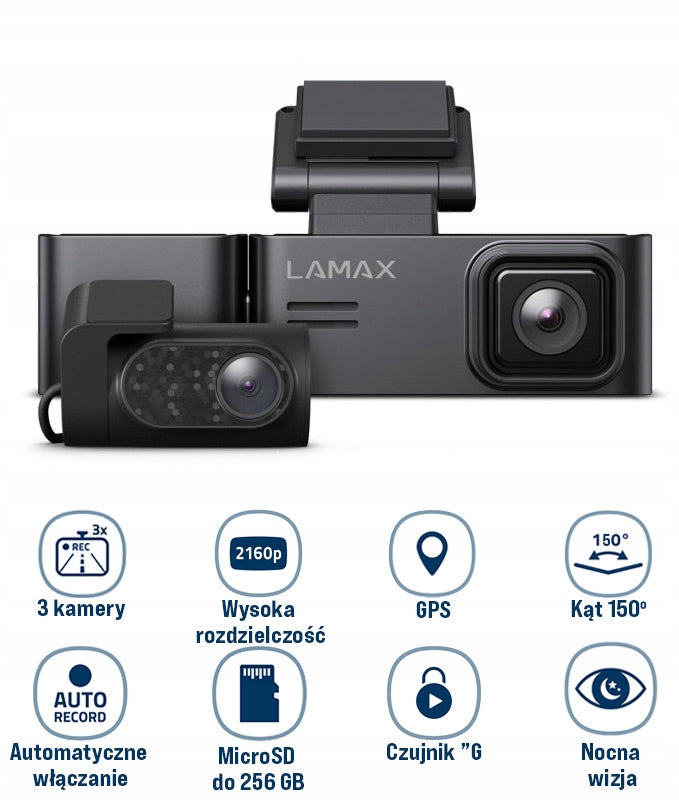 Car Camera Driving Video Recorder Front Rear and Center 4K TAXI Menu EAN (GTIN) 8595724900498
