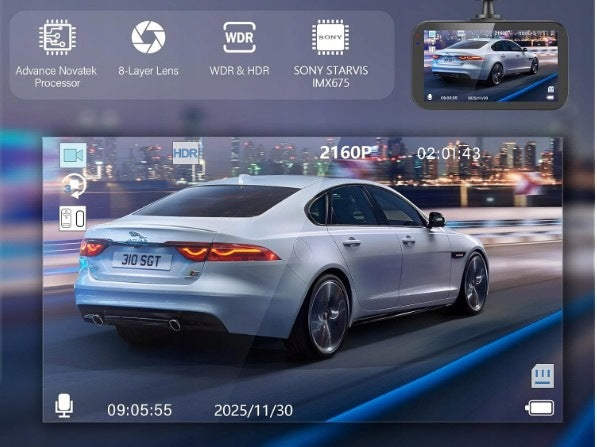 Car Camera Miden 4K+2.5K Front Rear + 64GB Card IPS Screen Brand no brand