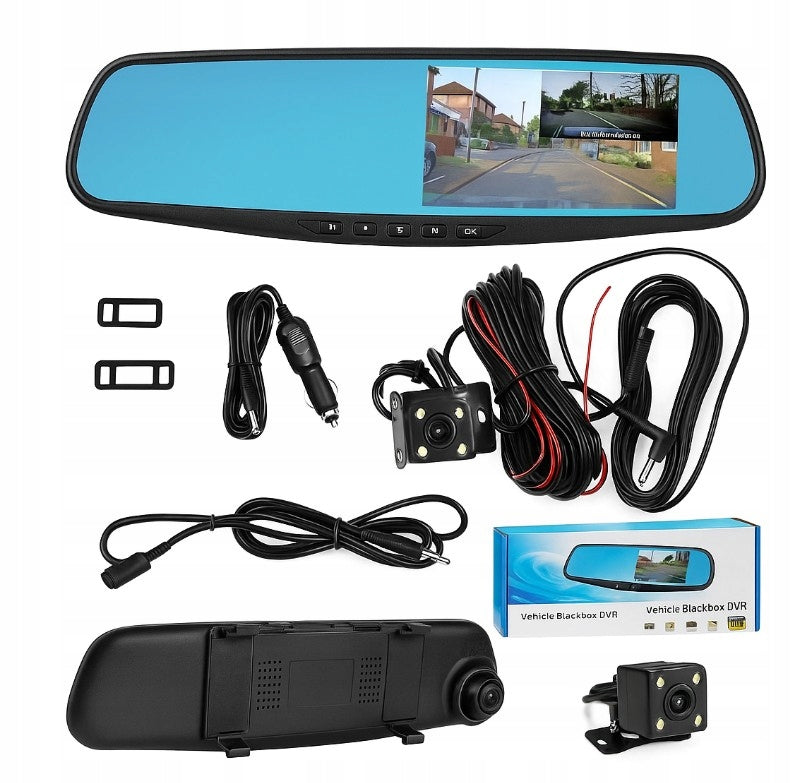 Car Camera Video Recorder Mirror 1080P FULL HD Card +SD 32GB Manufacturer code Kamera Wideorejestrator w lusterku Anytech SD