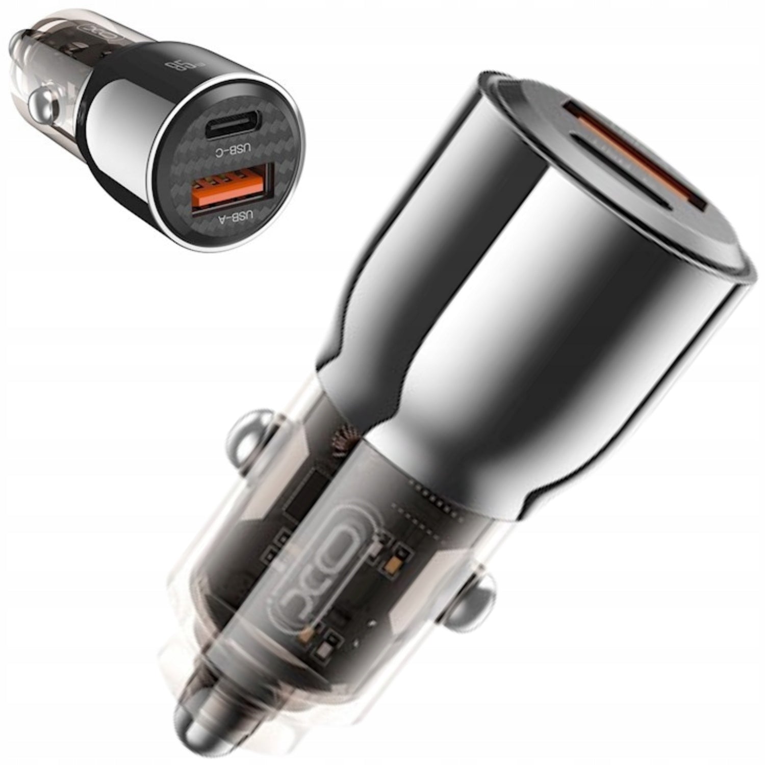 Car Charger Fast 95W PD USB-C USB Black for Phone Laptop