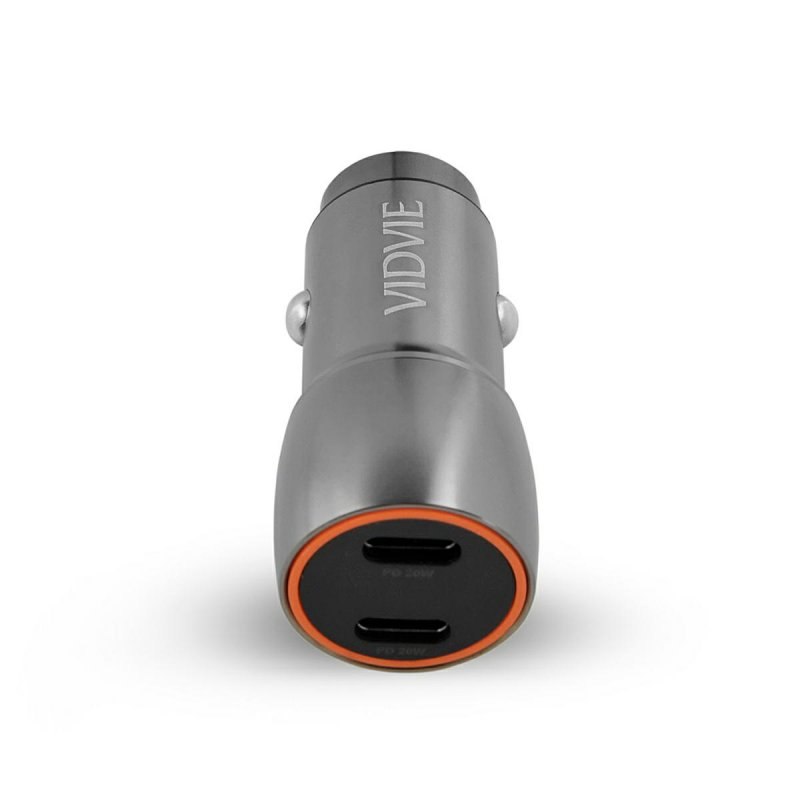 Car Charger For Phone 2x USB-C + USB-C To USB-C Cable VIDVIE Manufacturer VIDVIE