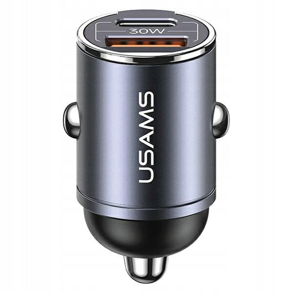 Car Charger USAMS 1xUSB+1xUSB-C 30W PD with built-in caress