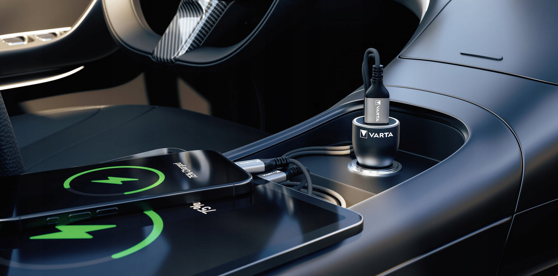 Car Charger VARTA Car Charger 45W Graphite Output current 25 mA