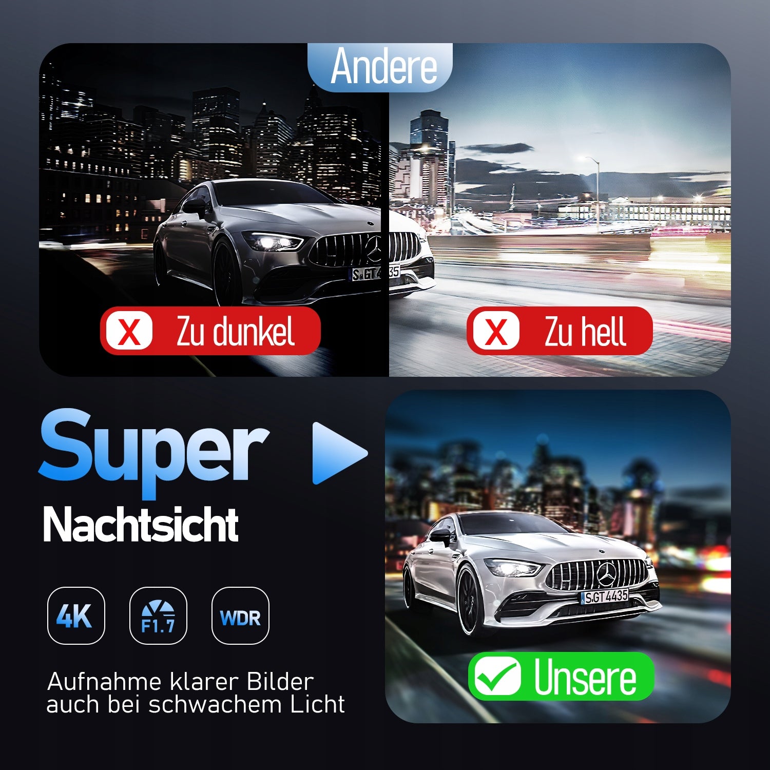 Car Dashcam, 2-Channel 4K+1080P Dashcam, With GPS and 3.16-Inch Screen Brand no brand
