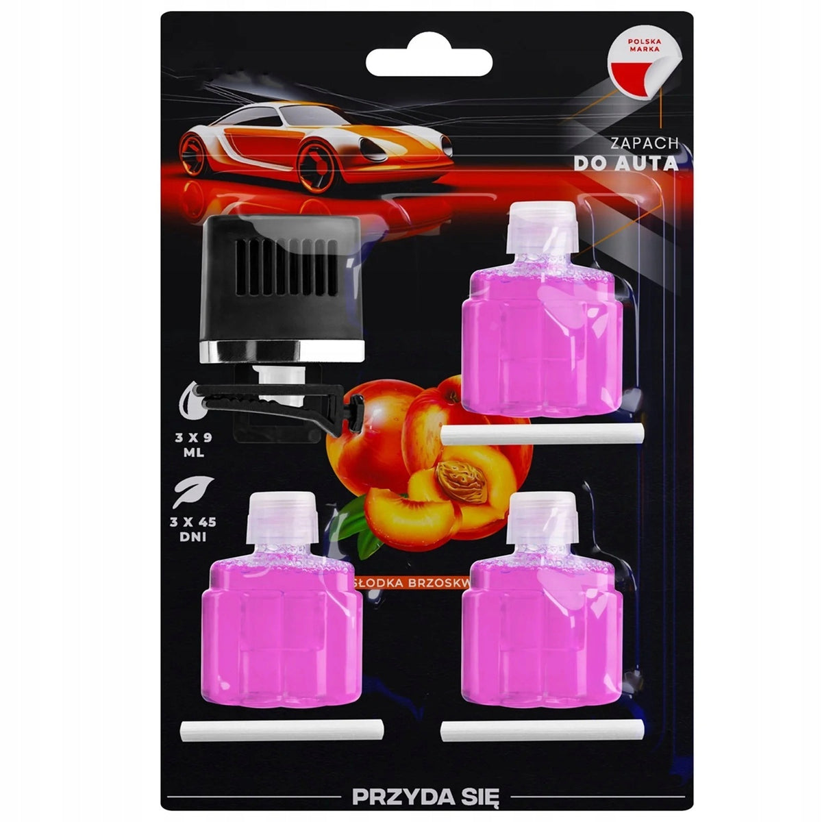 Car Freshener Car Fragrance 3 Peach Grille Cartridges Packaging status original