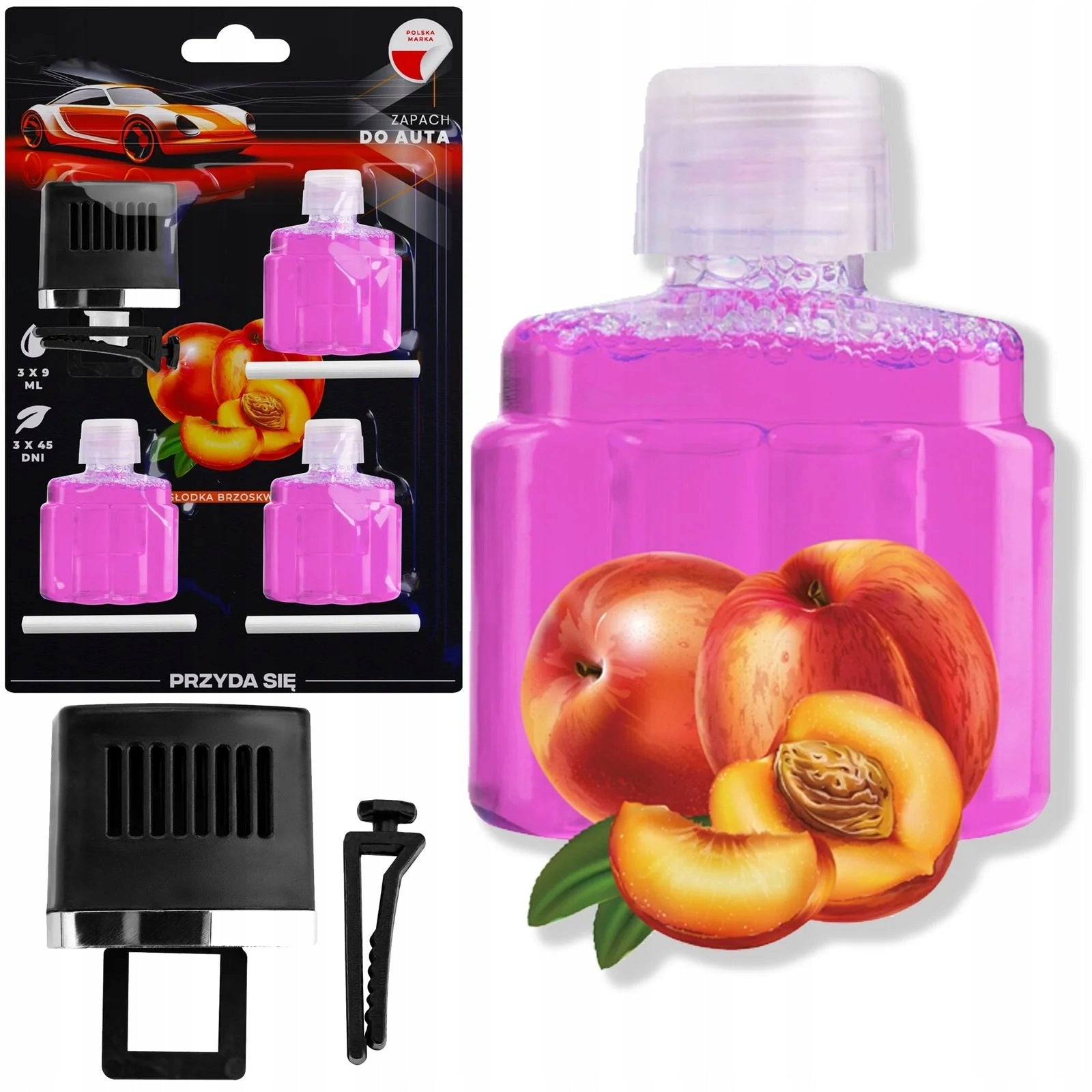 Car Freshener Car Fragrance 3 Peach Grille Cartridges
