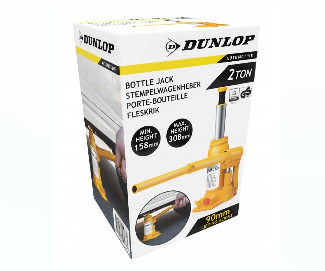 Car Lift 2 Tony Hydraulic 15,8-30cm Pole Yellow DUNLOP