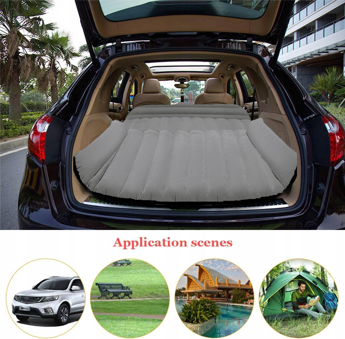 Car Mattress Camping Tent Departure Comfortable Sleeping Pump Color gray