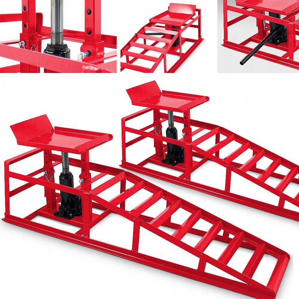 Car Overrun Ramp with Hydraulic Lift 2T One Piece Brand Bituxx