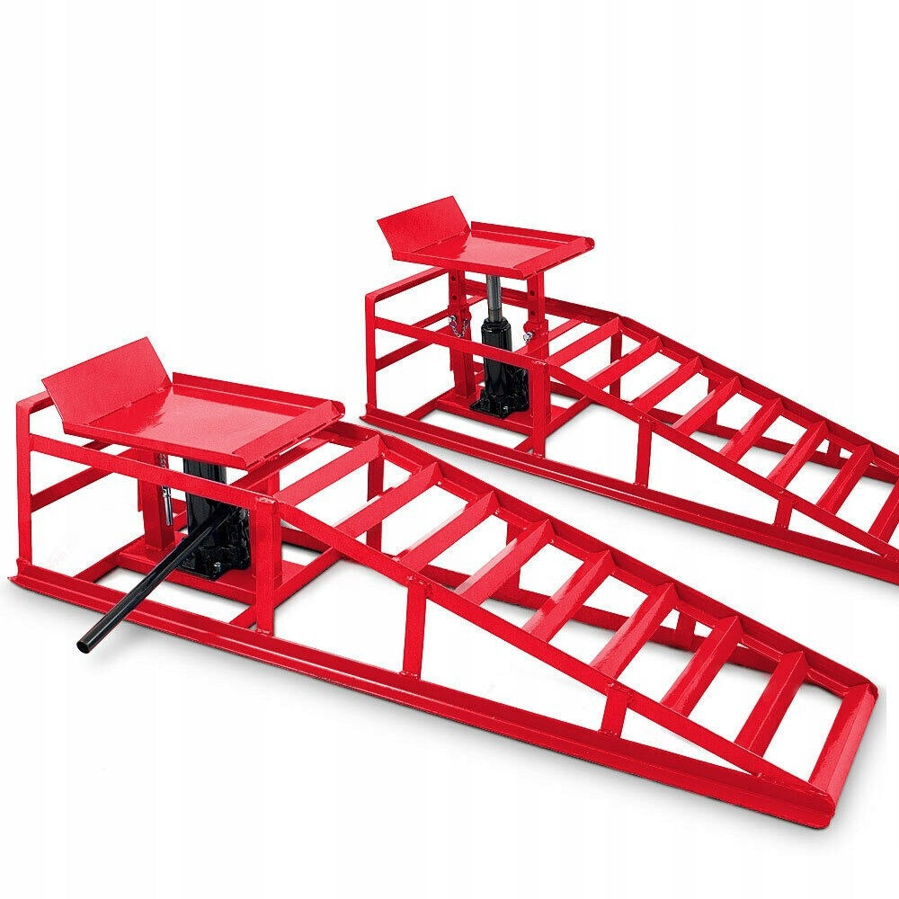 Car Overrun Ramp with Hydraulic Lift 2T One Piece