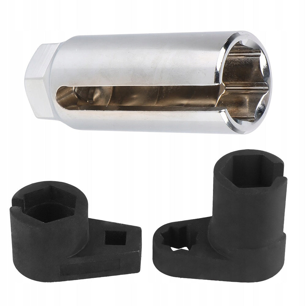 Car Oxygen Lambda Sensor Socket Wrench Cap Hand Tool Set 3Pcs
