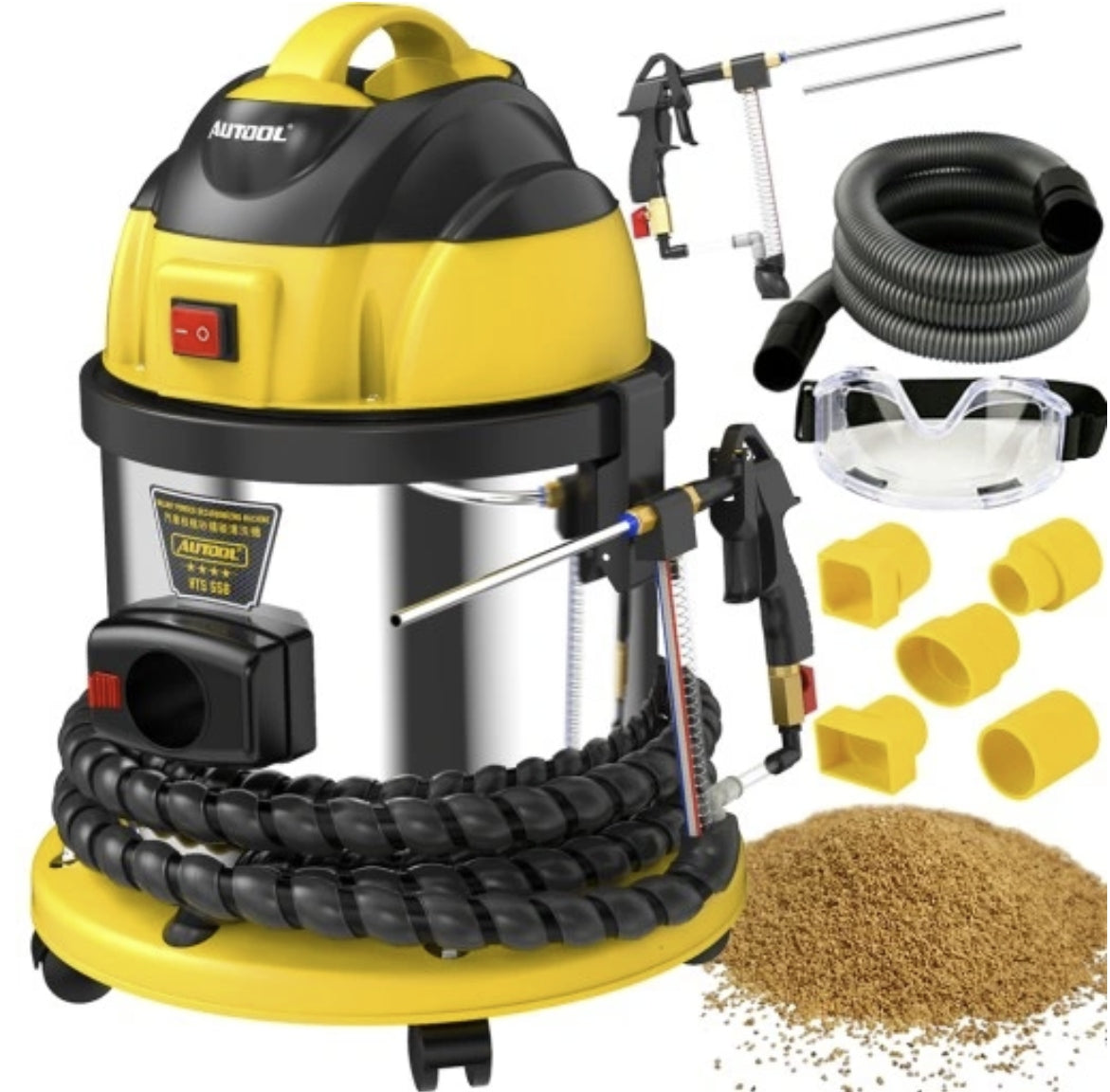 Car Parts Cleaning Machine HTS558 + 2KG GUNPOWDER + ADAPTERS! Brand Autool