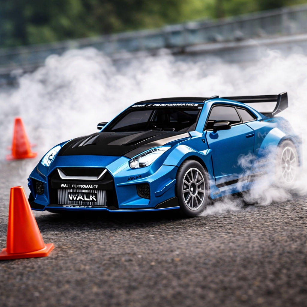 Car RC Drift 1:43 Mini 4WD Remote Control Drift Tires USB Set Blue Packaging status original