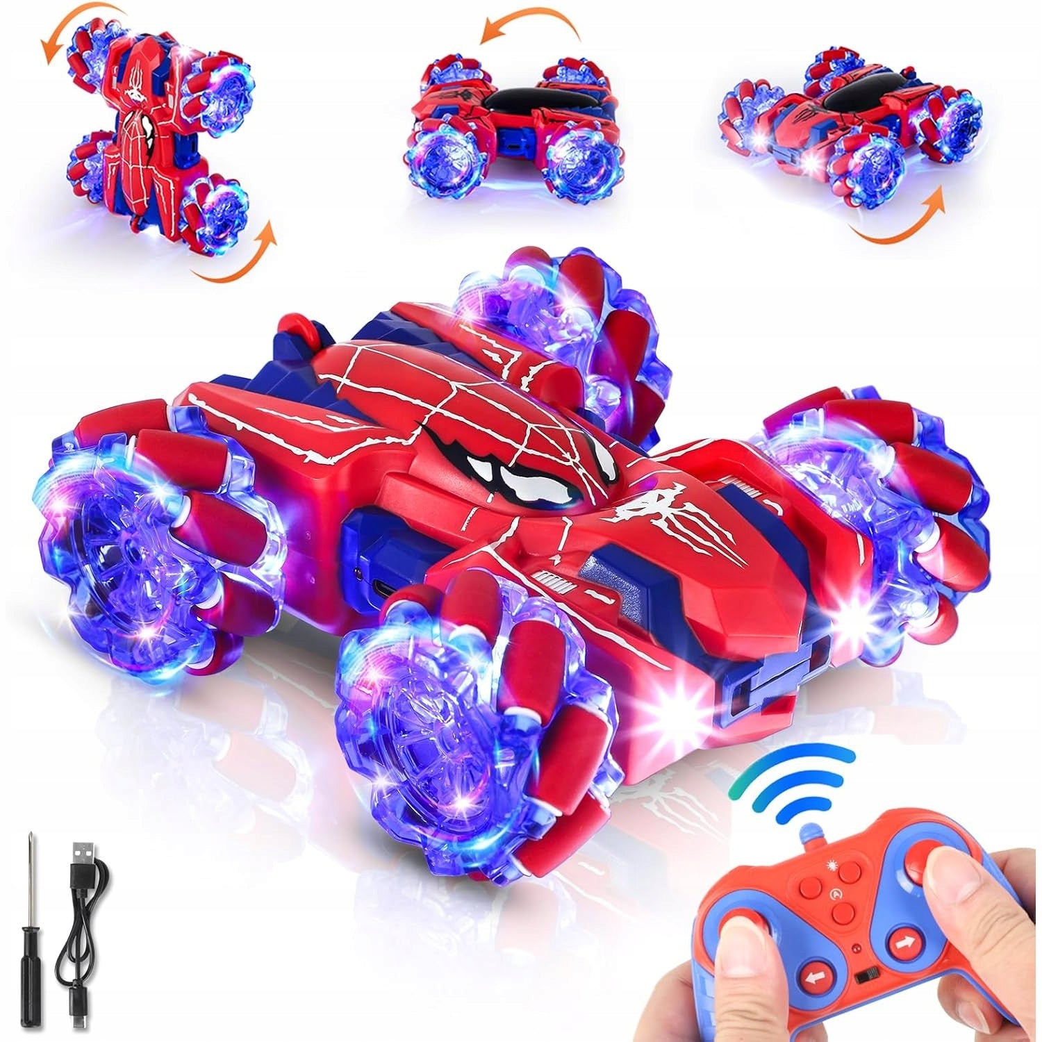 Car RC Drift Spider Stunt 4x4 360° LED Remote Controlled 2,4GHz