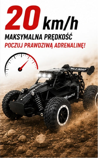 Car RC OFF ROAD 20 km/h LED 2 Rechargeable Batteries Control 2.4 GHz Manufacturer code Akc000553