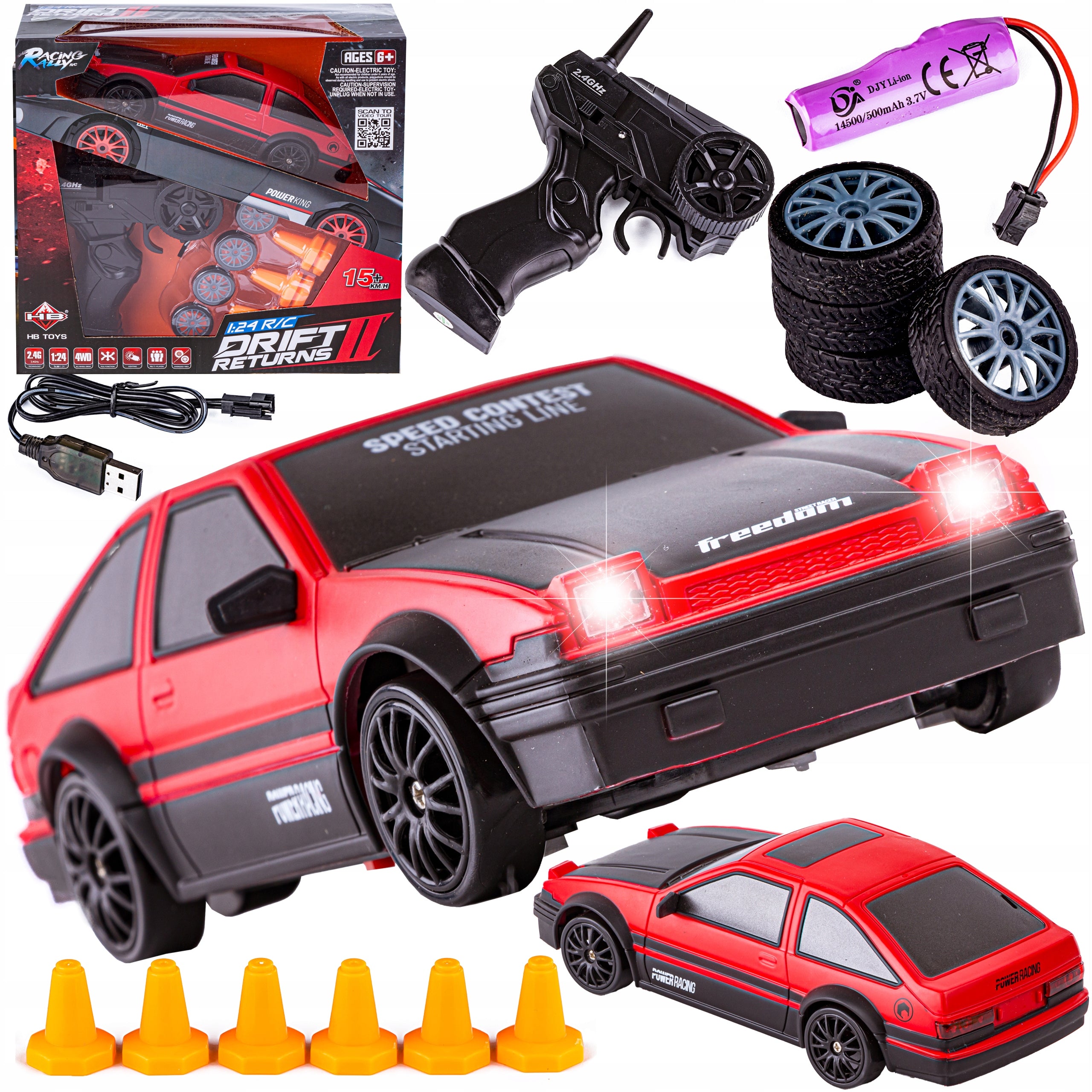 Car RC Racing Auto for DRIFT drive 4x4 2,4GHz TOYOTA lights DRIFT