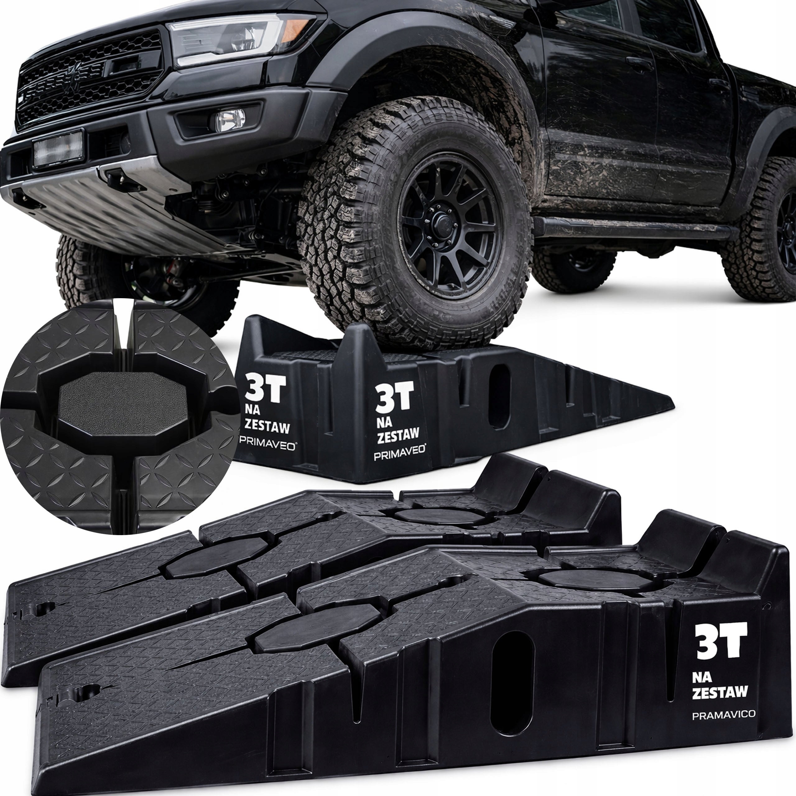 Car Raids Workshop Ramp3 tons 22cm 2pcs XXL Non-slip