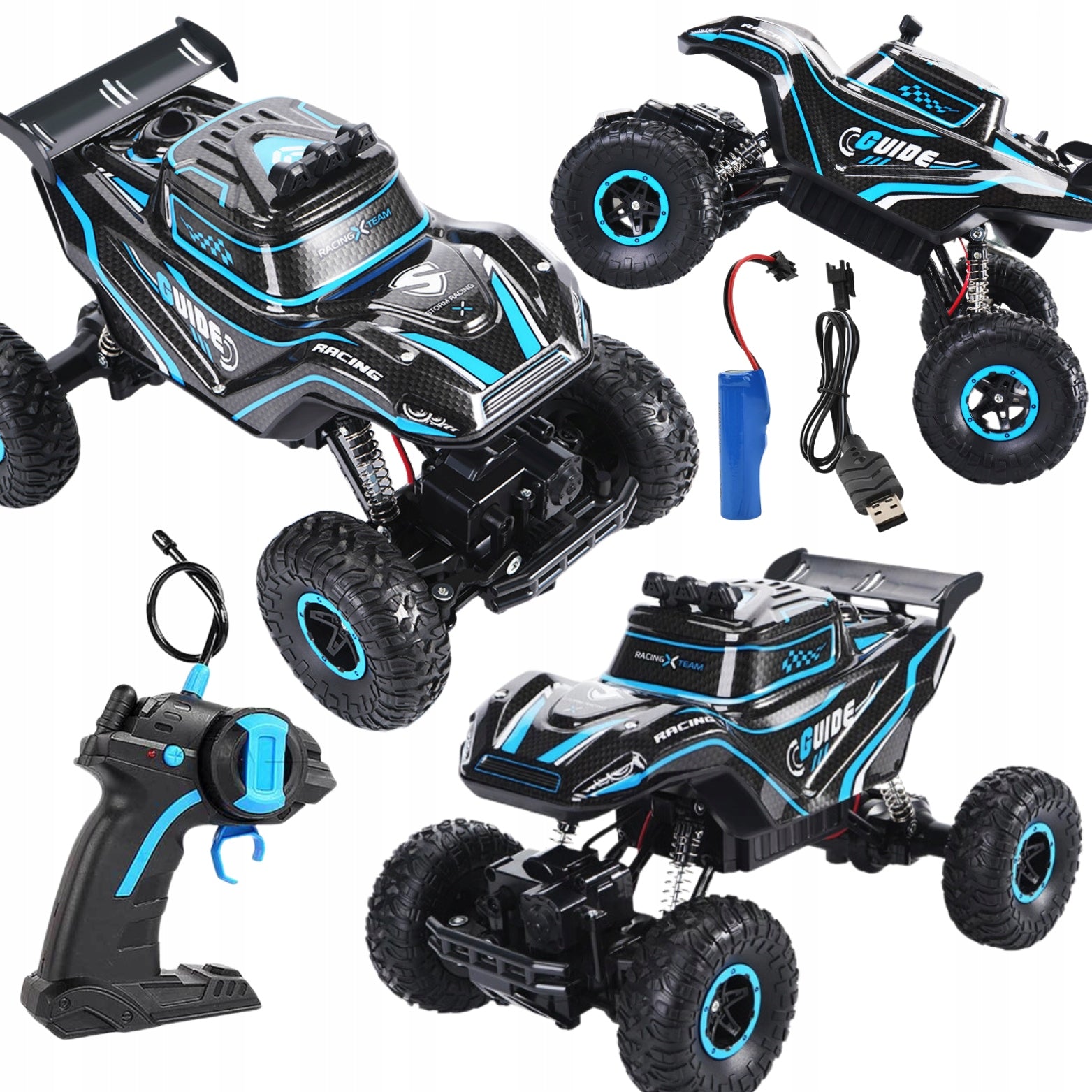 Car Remote Controlled Jeep LED Light Rechargeable Drive 4x4 Vehicle