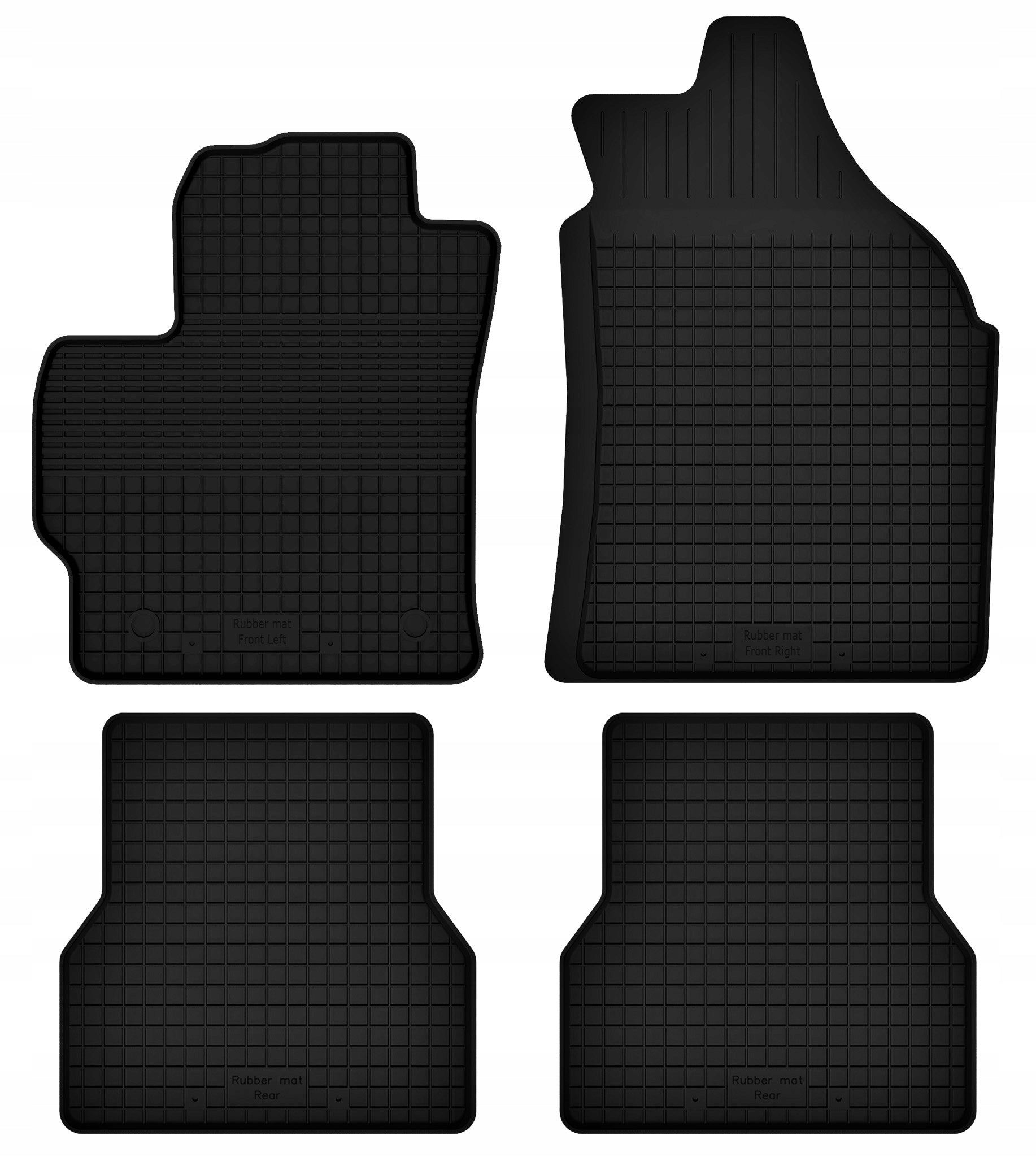 Car Rugs Rubber Set for TOYOTA Yaris IV HYBRID Corridor