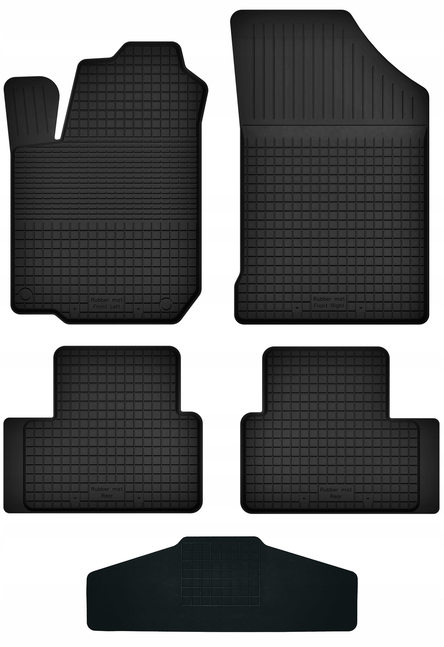 Car Rugs with Tunnel for HYUNDAI i10 I Black