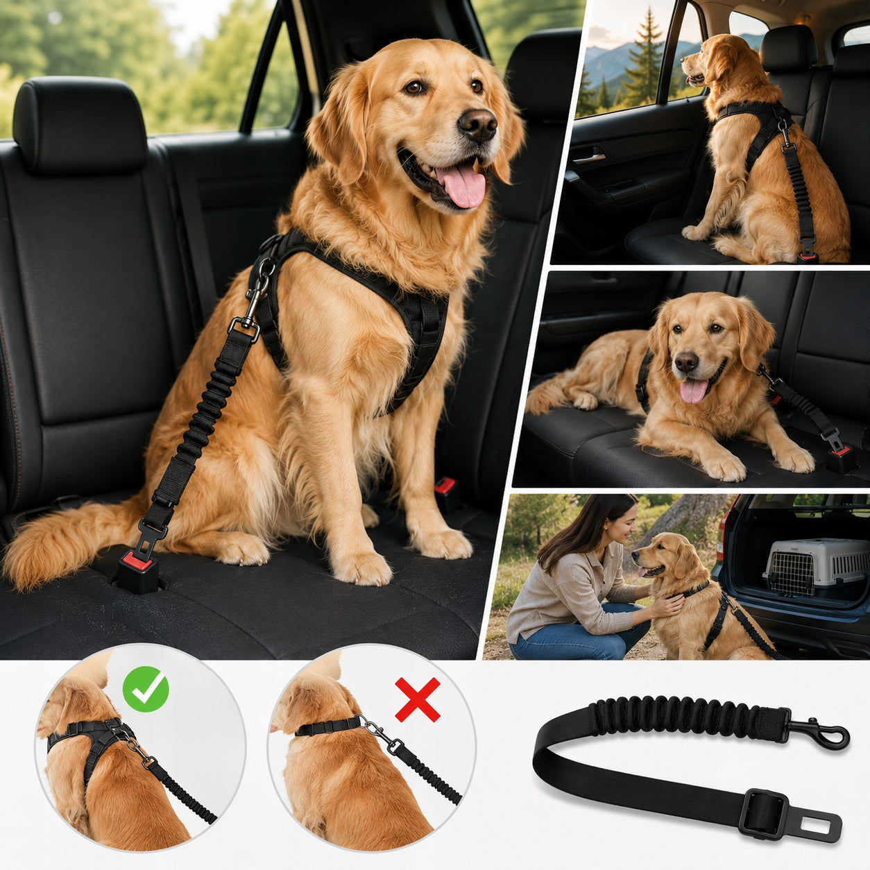 Car Safety Belt for Dog and Cat Adjustable Strong Brand no brand