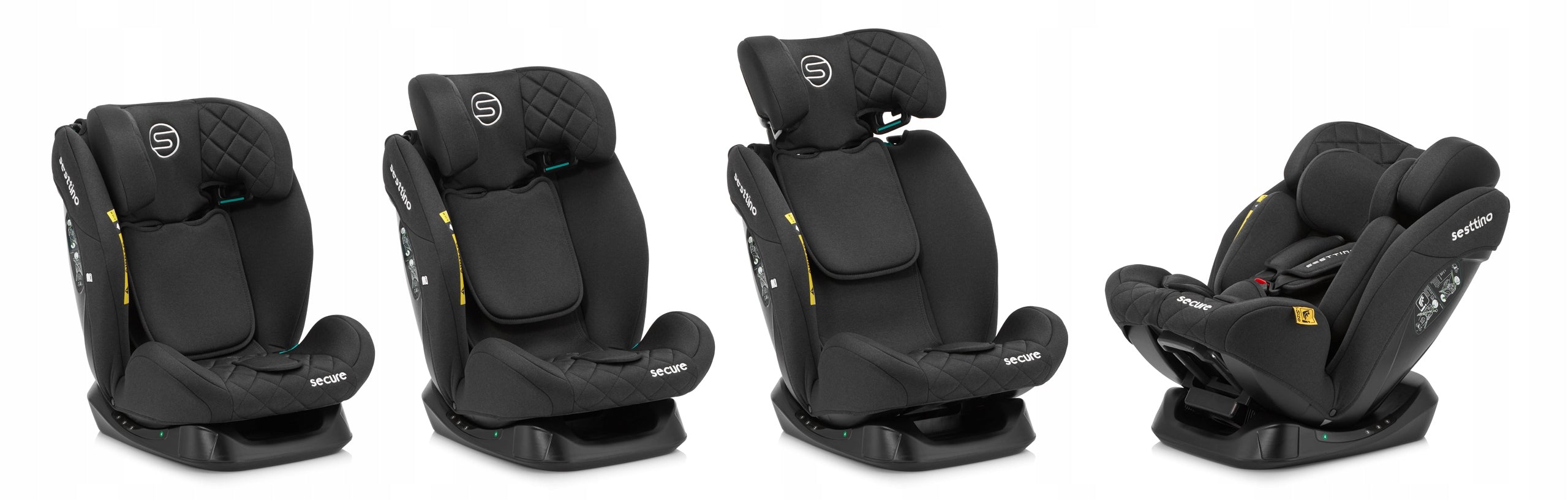 Car Seat 40-150cm Sesttino Secure Pro Black 0-36 Sleep Function Manufacturer code 004