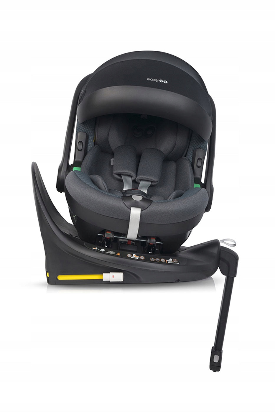 Car Seat EasyGo BUZ PRO Granito 40-87 cm Rotating ISOFIX Base Packaging status original