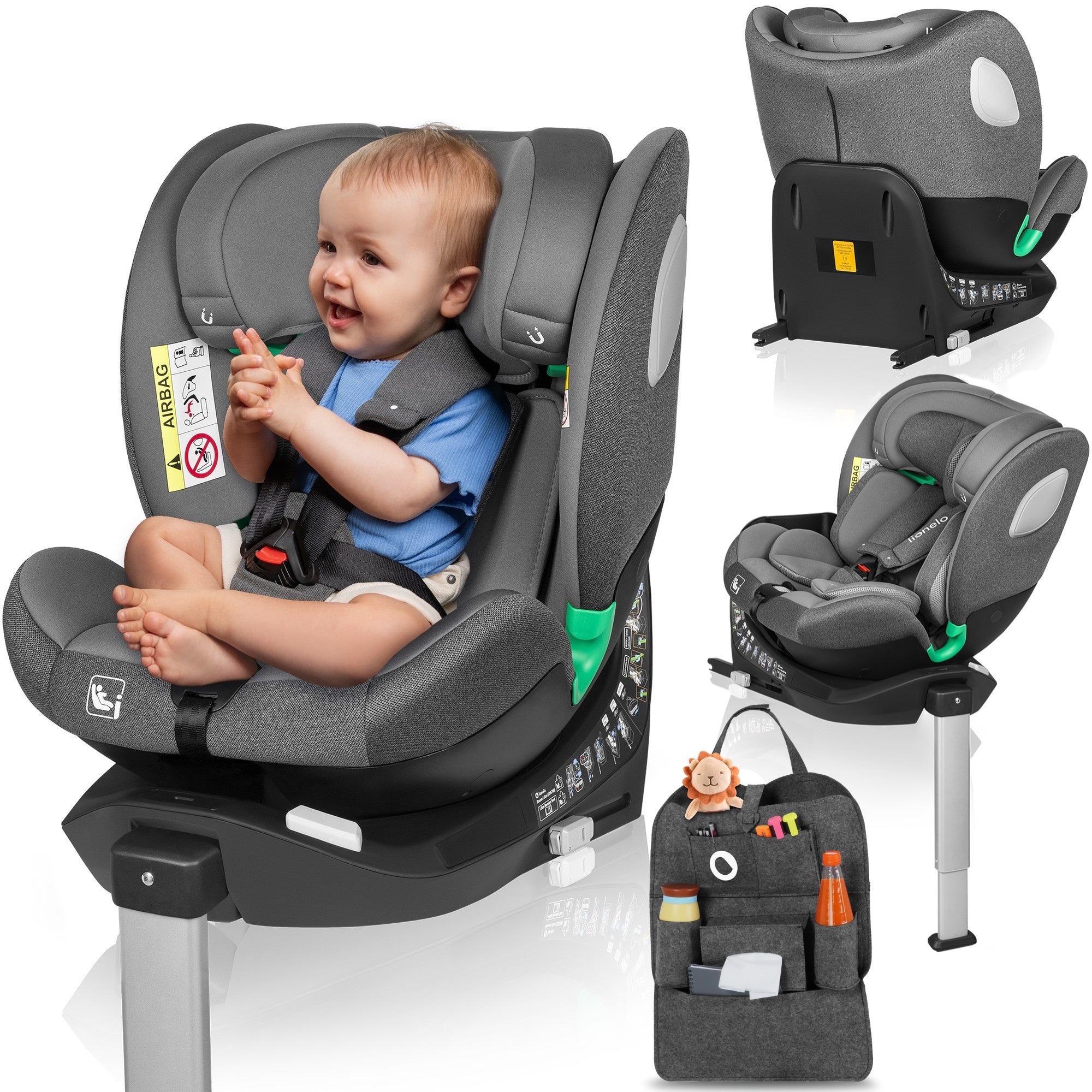 Car Seat Front Rear Rotation 360 40-150cm Lionelo Braam I-size