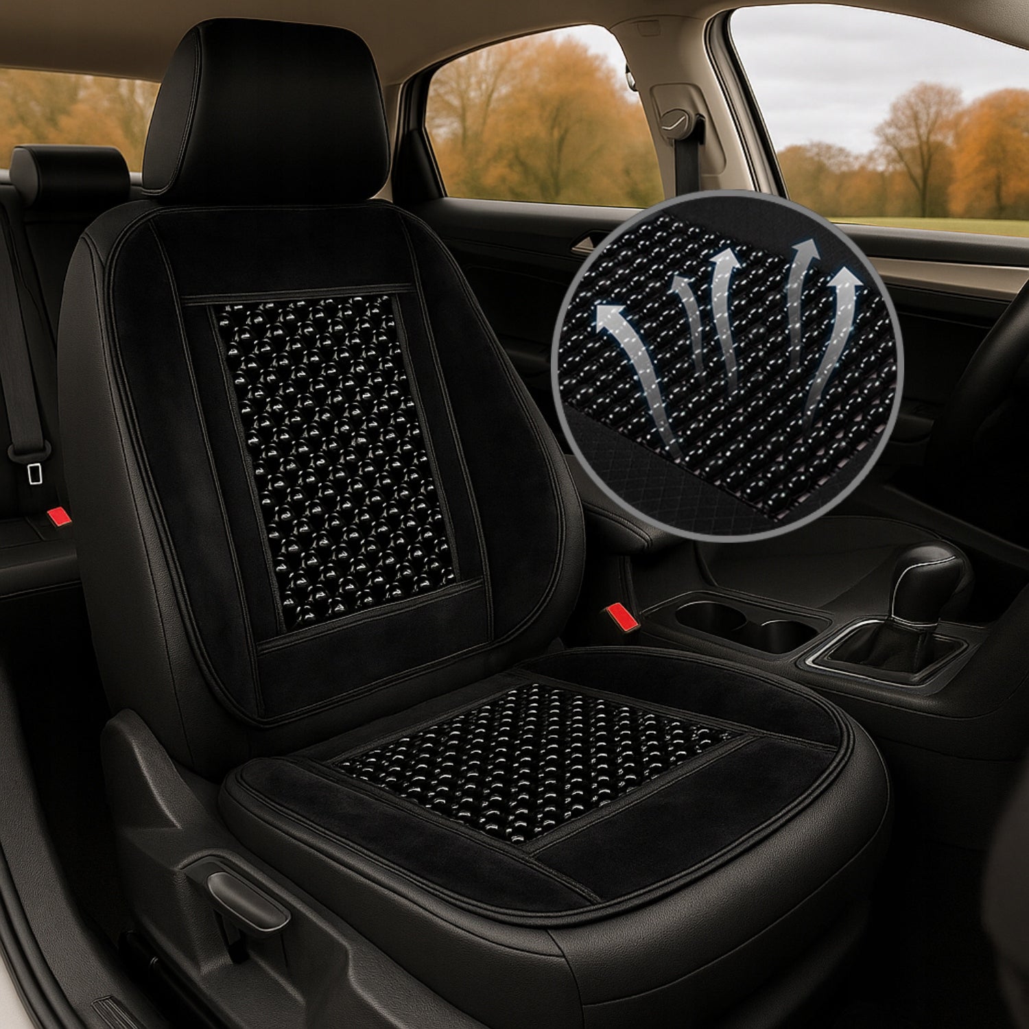 Car Seat Protective Mat Cover Beads for Car VELOUR Packaging status original