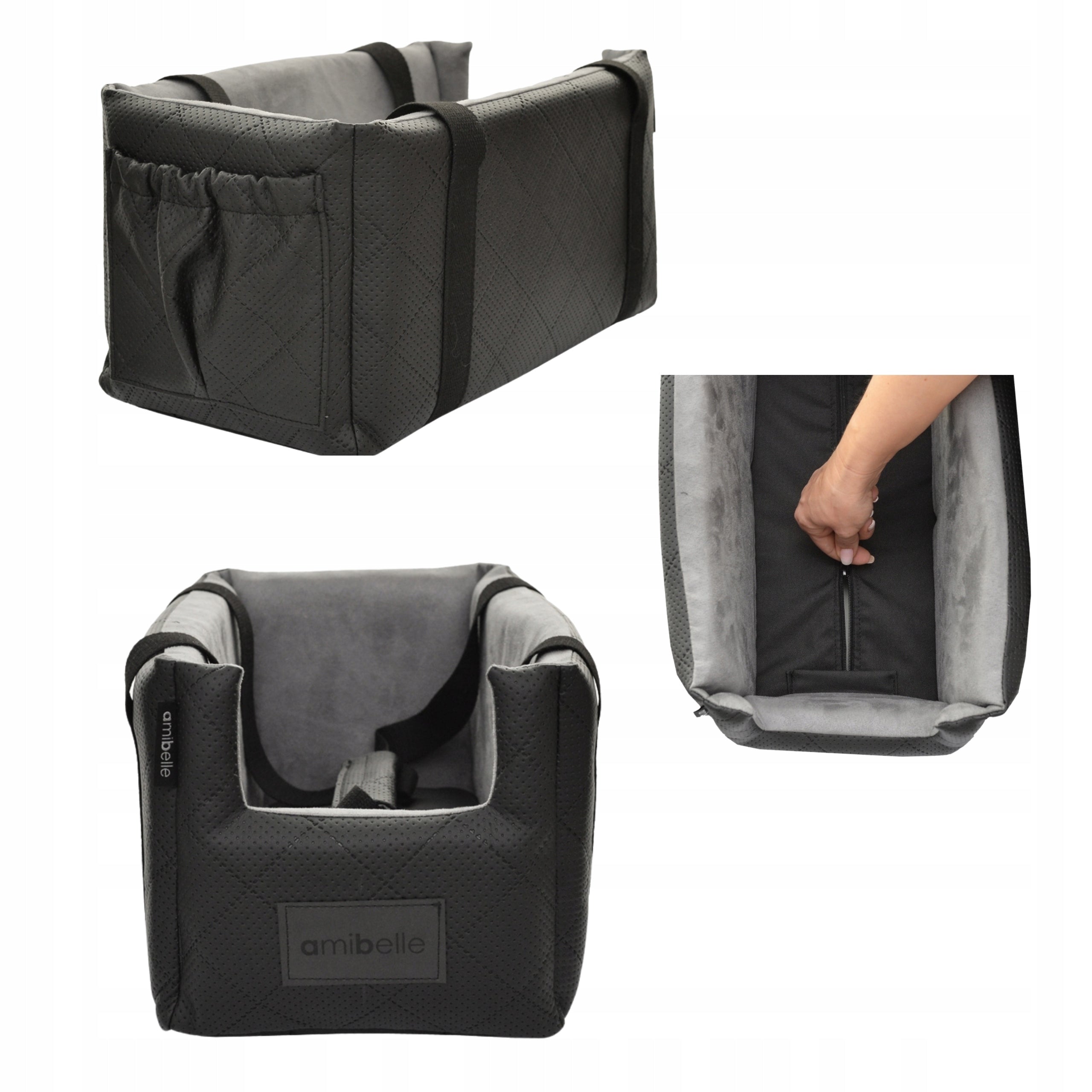 Car Seat Transporter Bed Cat Dog Bag Safe Additional color gray