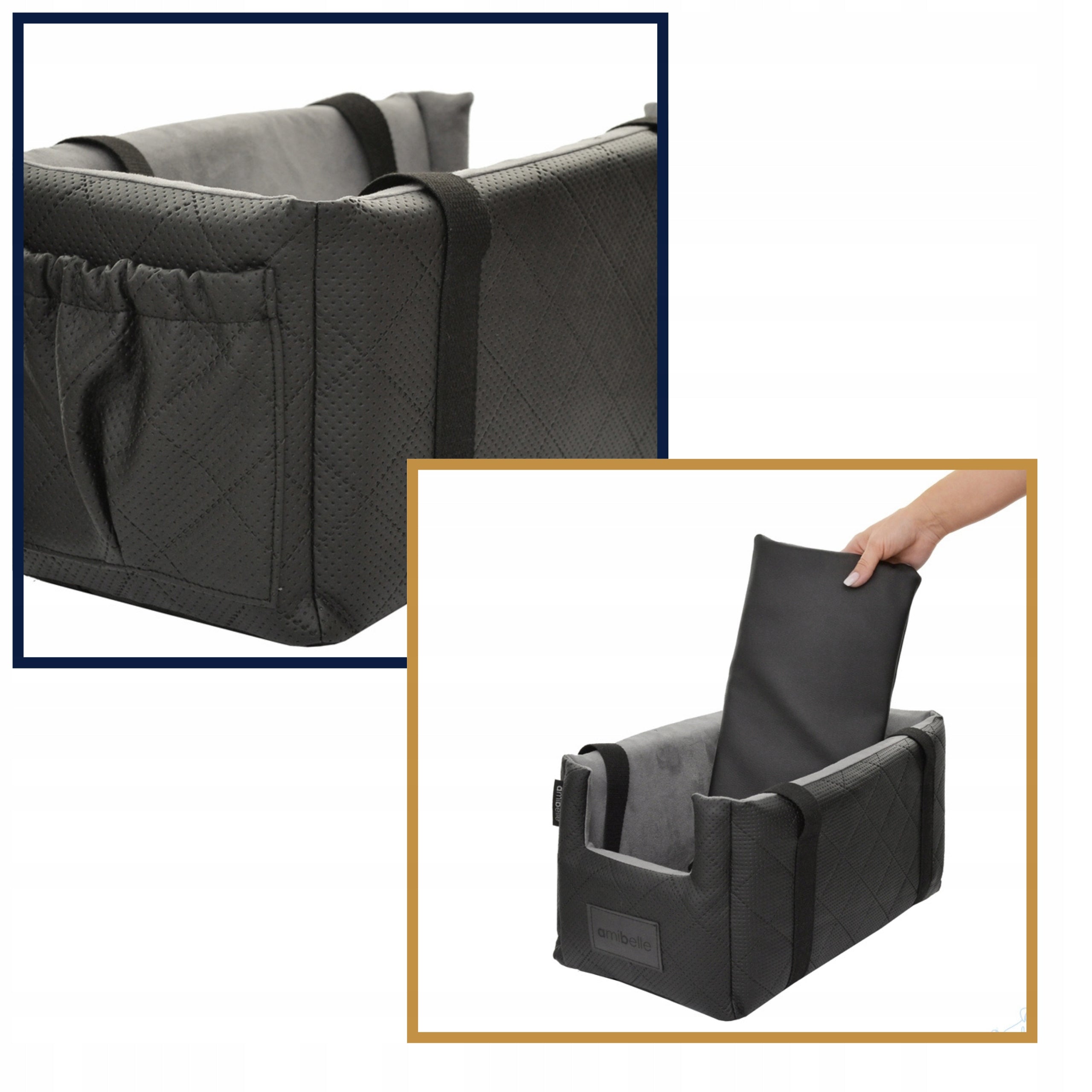 Car Seat Transporter Bed Cat Dog Bag Safe Color black