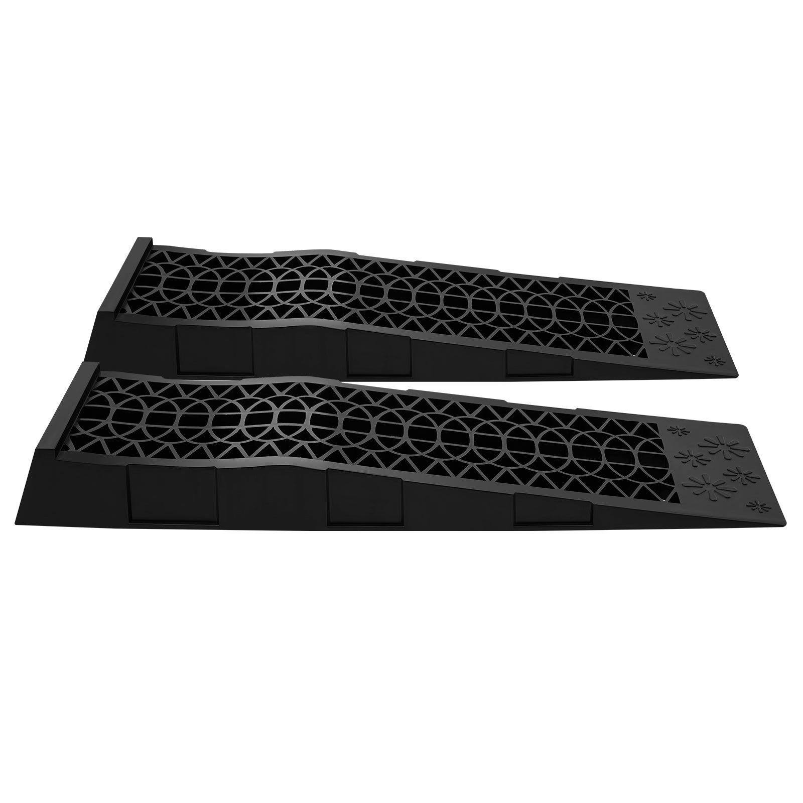 Car Service Ramps, 2pcs 3T Plastic Ramp, 69.8*20*7.8cm, 8.6° Tilt Angle Brand no brand