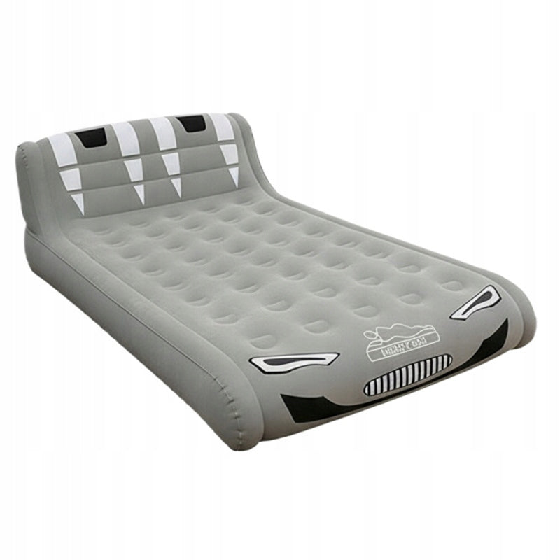 Car Shaped Inflatable Mattress Built-in Pump Light Grey