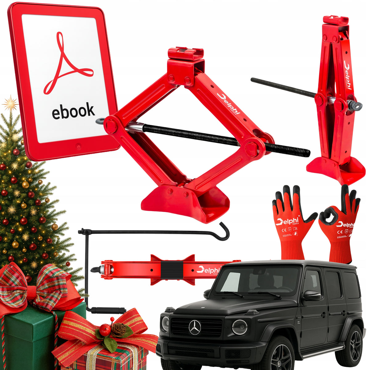 Car Trapezoidal Lever Lift 2T 2000 KG + FREEBIE eBook Gloves