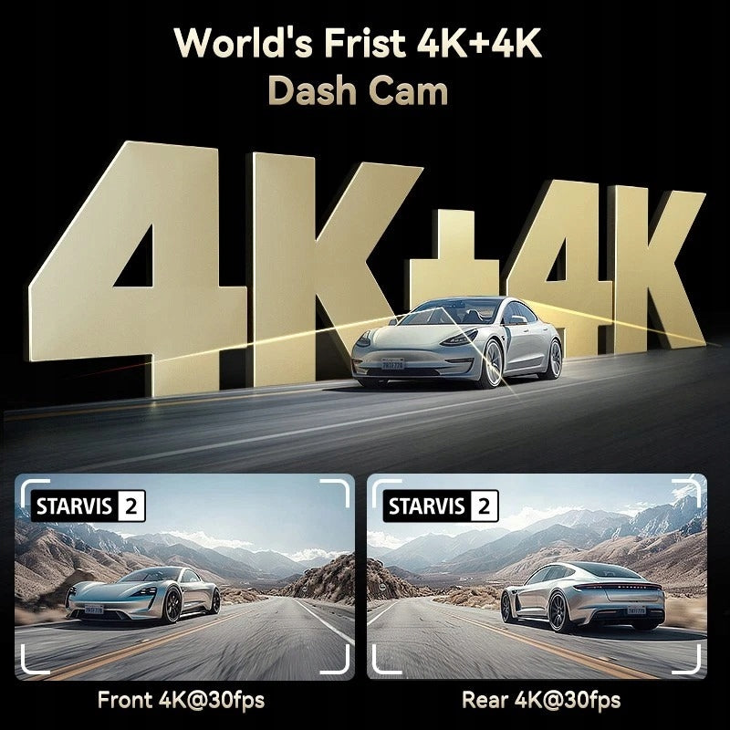Car camera REDTIGER F77 4K+4K WiFi GPS STARVIS 2 front rear 128GB Manufacturer code F77-V1
