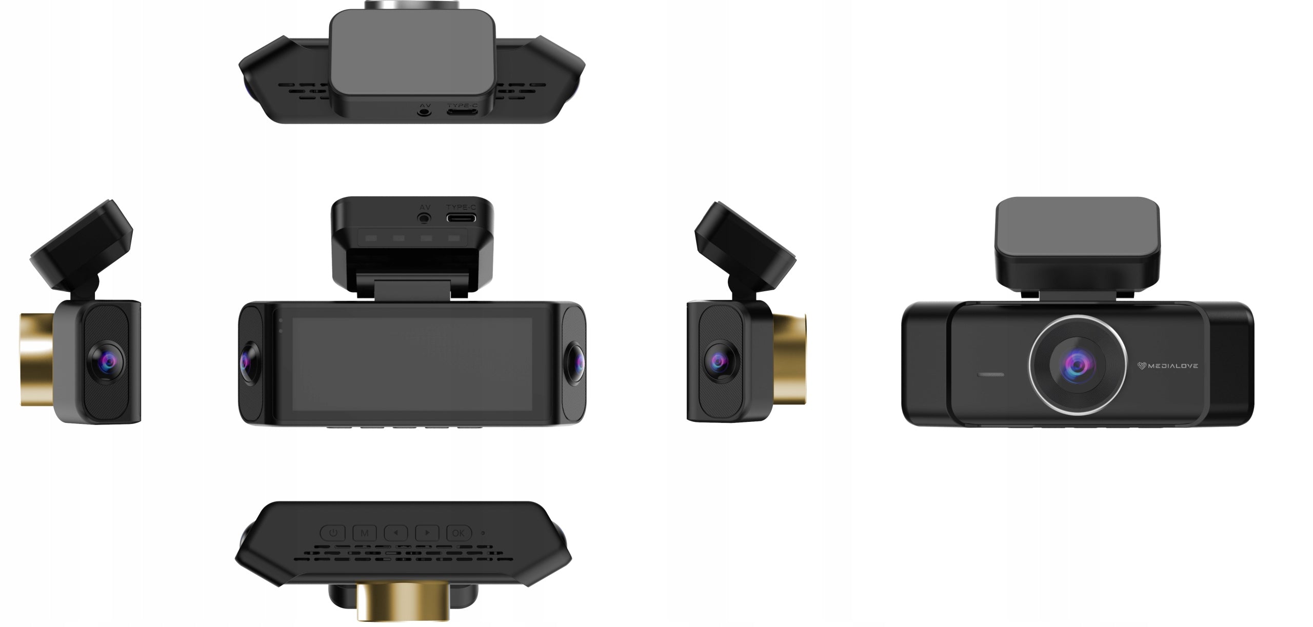 Car camera front 2x center rear camera reversing taxi recorder Manufacturer code A10 4K GPS WiFi 4CH