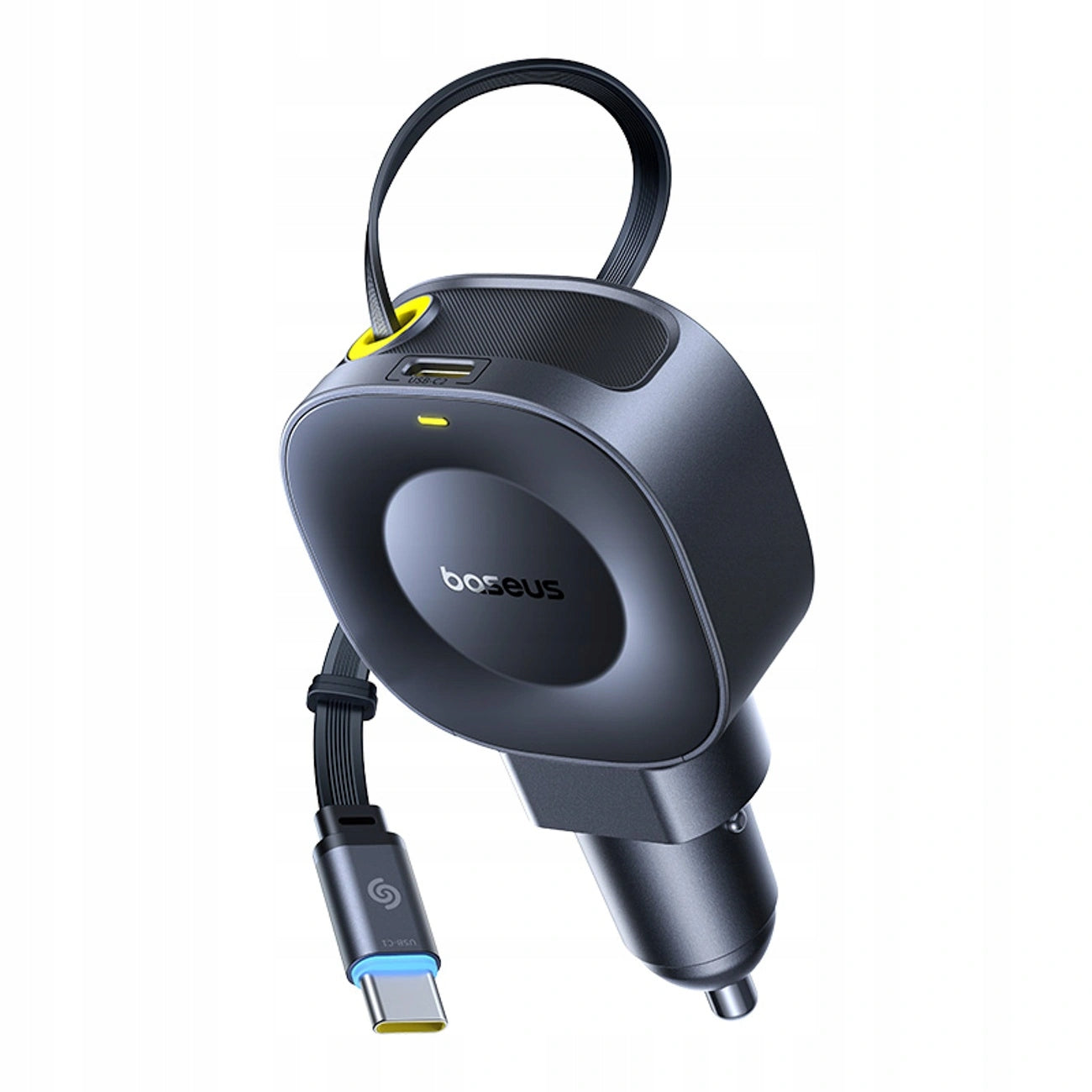 Car charger Baseus PrimeTrip VR2 30W + 30W with coiled cable